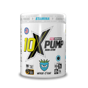 10X PUMP Stim free Pre-Workout 50 Scoops - 600g