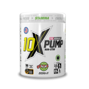 10X PUMP Stim free Pre-Workout 50 Scoops - 600g