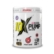 10X PUMP Stim free Pre-Workout 50 Scoops - 600g