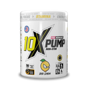 10X PUMP Stim free Pre-Workout 50 Scoops - 600g