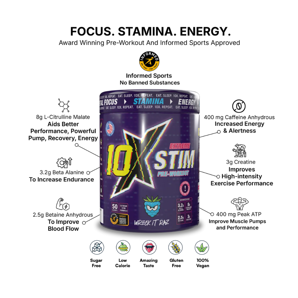 10X STIM Pre-Workout - 600g