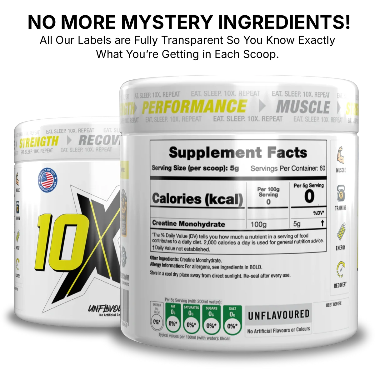 10X CRE - 300gr - Creatine Monohydraat